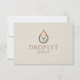 Tarjeta De Agradecimiento Droplyt Golf Signature Thank You Card