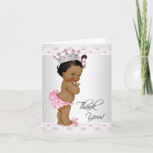 Tarjeta De Agradecimiento Ducha de bebé afroamericana gracias