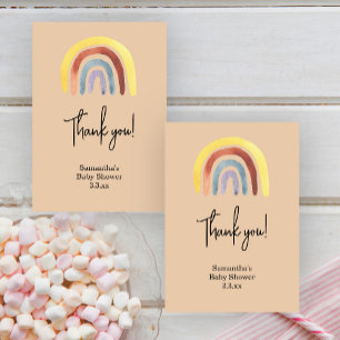 Tarjeta De Agradecimiento Ducha de bebé arcoíris boho