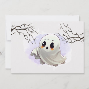 Tarjeta De Agradecimiento Ducha de Bebé Boo Cumpleaños Fiesta de Halloween T
