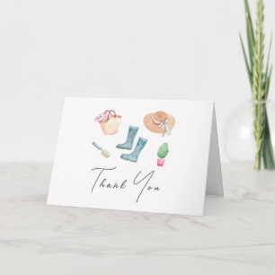 Tarjeta De Agradecimiento Ducha de bebé Botas de lluvia para jardinería cult