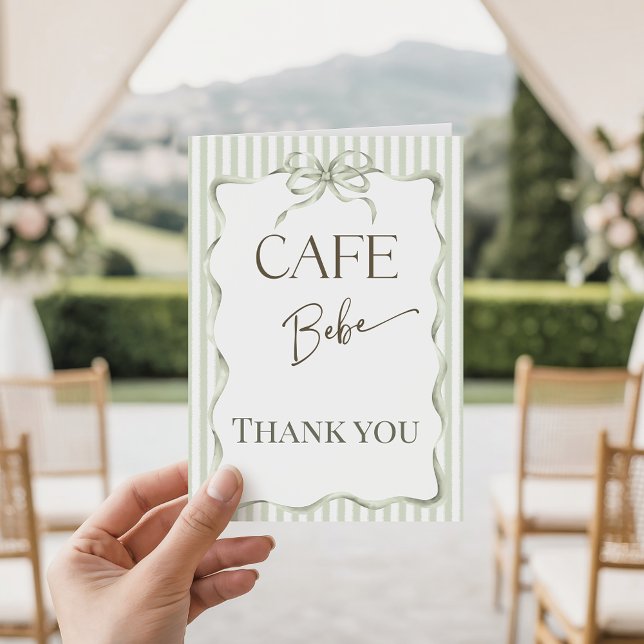 Tarjeta De Agradecimiento Ducha de Bebé Café Arco Neutro Retro Bebe (Subido por el creador)
