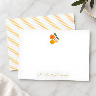 Tarjeta De Agradecimiento Ducha de bebé con acuarela de cítrico naranja pers