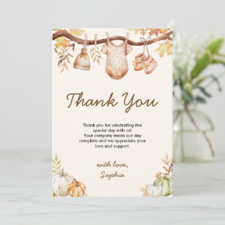 Tarjeta De Agradecimiento Ducha de bebé de enamorarse