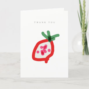 Tarjeta De Agradecimiento Ducha de bebé de fruta de dragón dibujada a mano p