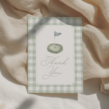 Ducha de bebé de golf a cuadros verde salvia