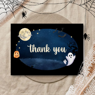 Tarjeta De Agradecimiento Ducha de Bebé de Halloween Little Boo
