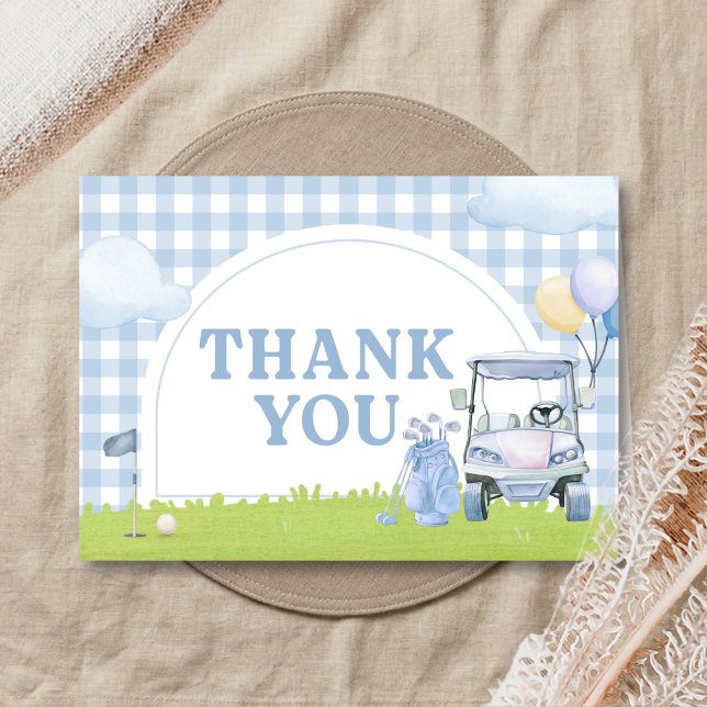 Tarjeta De Agradecimiento Ducha de bebé de Little Putter Golf (Golf Little Putter Baby Shower Thank You Card)