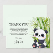 Ducha de bebé de oso panda y bambú