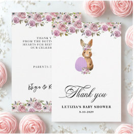 Tarjeta De Agradecimiento Ducha de bebé de Pascua