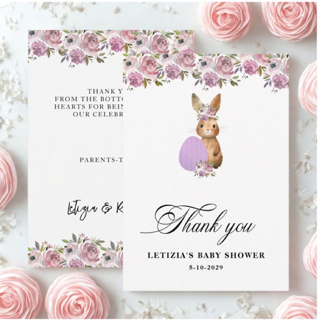 Tarjeta De Agradecimiento Ducha de bebé de Pascua (Subido por el creador)