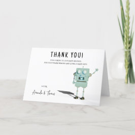 Tarjeta De Agradecimiento Ducha de bebé de robot - gracias