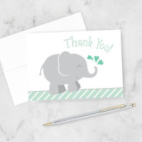 Ducha de Bebé Elefante Gris de la Moderna Menta