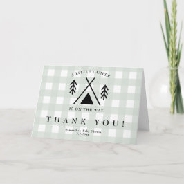 Tarjeta De Agradecimiento Ducha de bebé en camping - Gracias