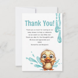 Tarjeta De Agradecimiento Ducha de bebé Fiesta de piscina