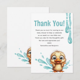 Tarjeta De Agradecimiento Ducha de bebé Fiesta de piscina