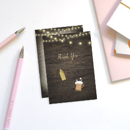 Tarjeta De Agradecimiento Ducha de Bebé Gracias El Bebé Está Haciendo Cervez