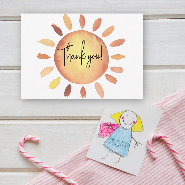 Tarjeta De Agradecimiento ducha de bebé gracias Sunshine (Subido por el creador)