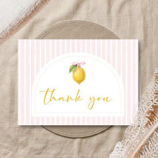 Tarjeta De Agradecimiento Ducha de Bebé Limón Ciao