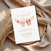 Ducha de bebé Little Cowgirl Western Clothesline