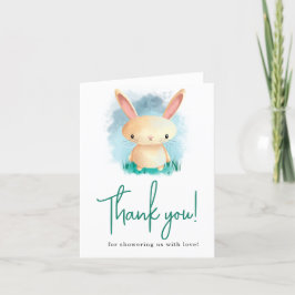Tarjeta De Agradecimiento Ducha de bebé Little Rabbit gracias
