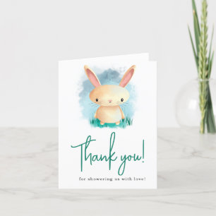 Tarjeta De Agradecimiento Ducha de bebé Little Rabbit gracias