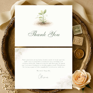 Tarjeta De Agradecimiento Ducha de bebé Little Sprout on the Way
