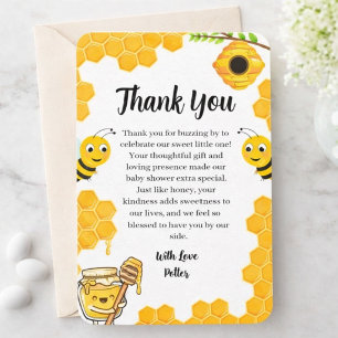 Tarjeta De Agradecimiento Ducha de bebé Mommy to Bee