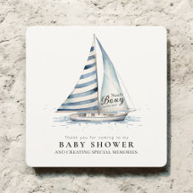 Ducha de Bebé Nauti Bouy Velero Acuarela 