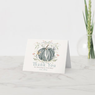 Tarjeta De Agradecimiento Ducha de bebé niño Flores silvestres Mariposas Cal