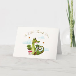 Tarjeta De Agradecimiento Ducha de Bebé Nube Estrella Dragón Mítico Boho