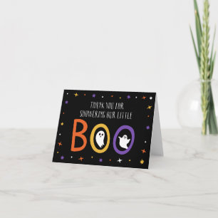 Tarjeta De Agradecimiento Ducha de Bebé para Little Boo en Halloween