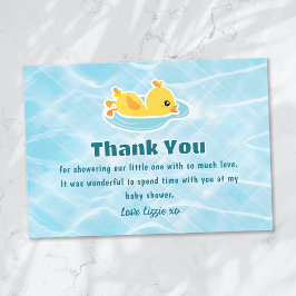 Tarjeta De Agradecimiento Ducha de Bebé Rubber Ducky Splish Splash