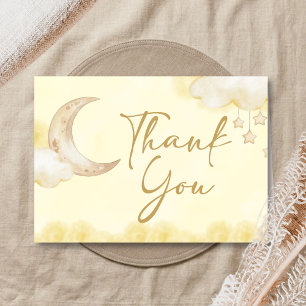 Tarjeta De Agradecimiento Ducha de bebé sobre la luna 