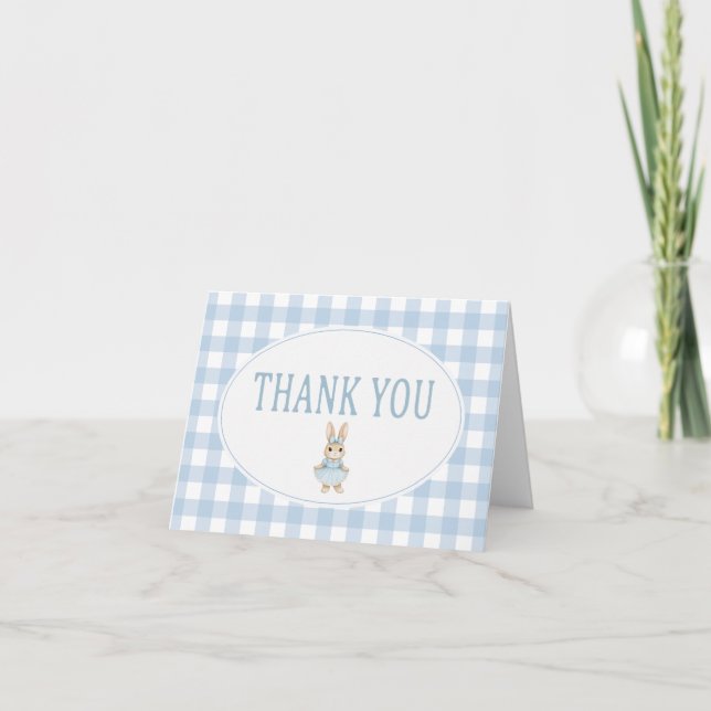 Tarjeta De Agradecimiento Ducha de Bebé Somebunny (Anverso)