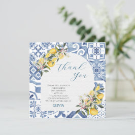 Tarjeta De Agradecimiento Ducha de bebé temática del cítrico