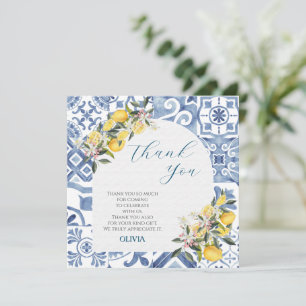 Tarjeta De Agradecimiento Ducha de bebé temática del cítrico