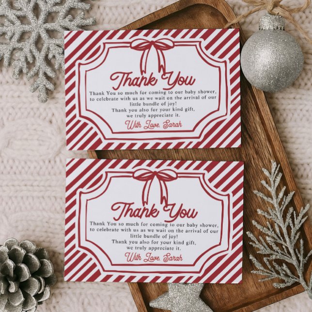 Tarjeta De Agradecimiento Ducha de Navidad para bebé (Subido por el creador)