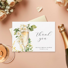 Tarjeta De Agradecimiento Ducha de novia Brunch & Bubbly