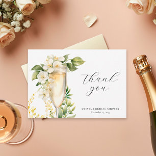 Tarjeta De Agradecimiento Ducha de novia Brunch & Bubbly