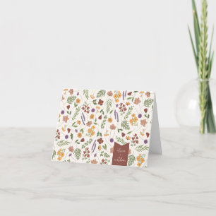 Tarjeta De Agradecimiento Ducha de novia con flores silvestres personalizada