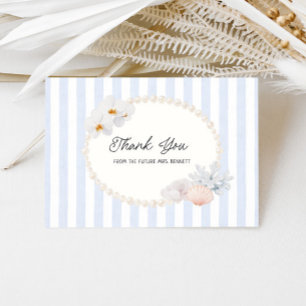 Tarjeta De Agradecimiento Ducha de Novia Costera Suave