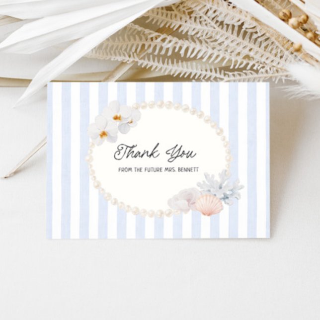 Tarjeta De Agradecimiento Ducha de Novia Costera Suave (Subido por el creador)
