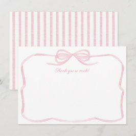 Tarjeta De Agradecimiento Ducha de Novia de Arco de Rosa Acuarela Femenina