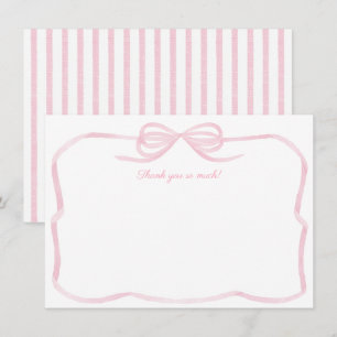 Tarjeta De Agradecimiento Ducha de Novia de Arco de Rosa Acuarela Femenina