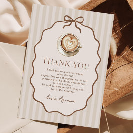 Tarjeta De Agradecimiento Ducha de novia de café Love is Brewing