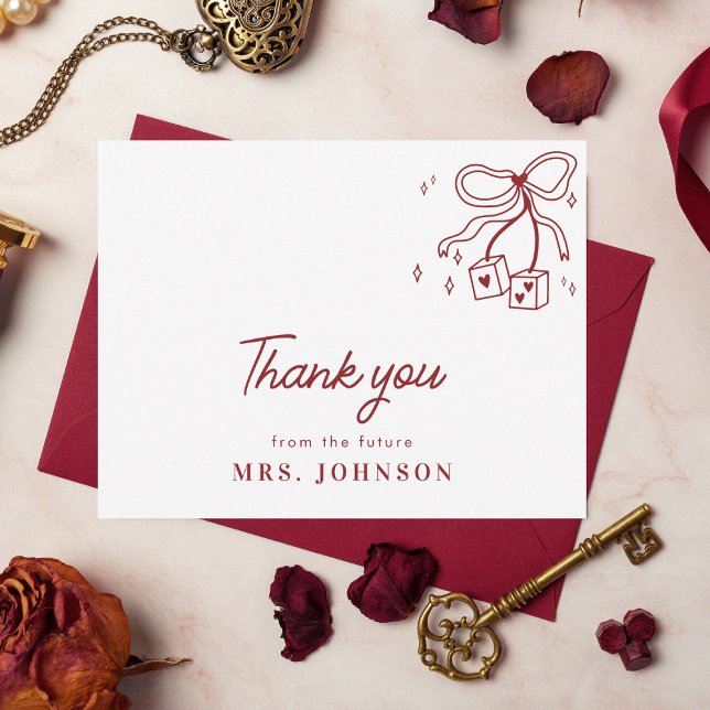 Tarjeta De Agradecimiento Ducha de Novia del Casino Vegas Afortunada en el A (Subido por el creador)