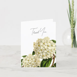 Tarjeta De Agradecimiento Ducha de Novia Elegantes Hortensias Vintage