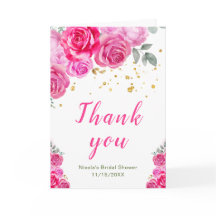 Ducha de novia floral rosa caliente