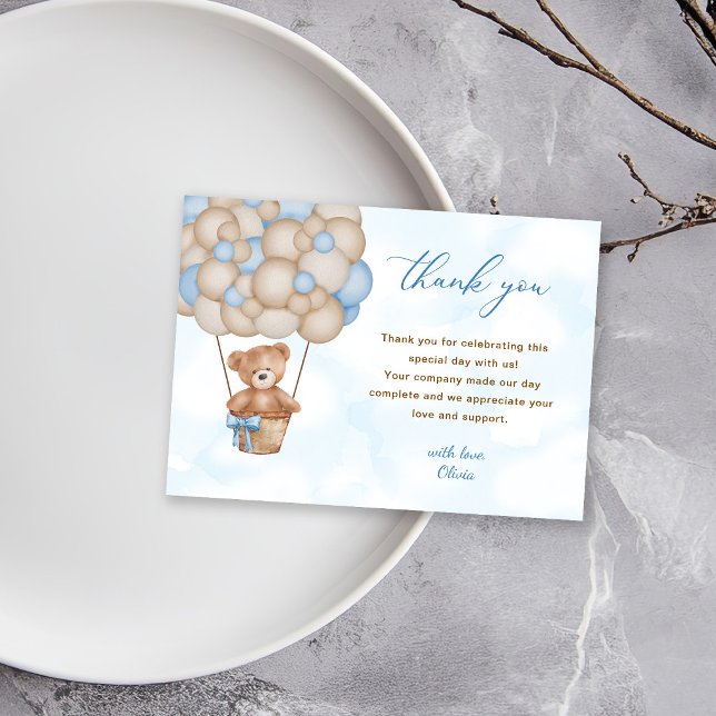 Tarjeta De Agradecimiento Ducha de oso de peluche para bebé (Subido por el creador)